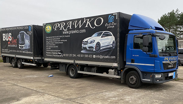 Kod 95 - MAN TGL12250 z przyczepą Kod 95 - MAN TGL12250 z przyczepą